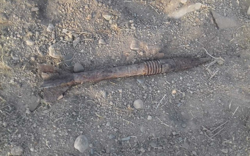 Ağdamda top mərmisi tapılıb