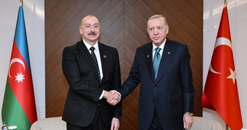 President of Azerbaijan Ilham Aliyev met with Turkish President Recep Tayyip Erdogan in Bishkek