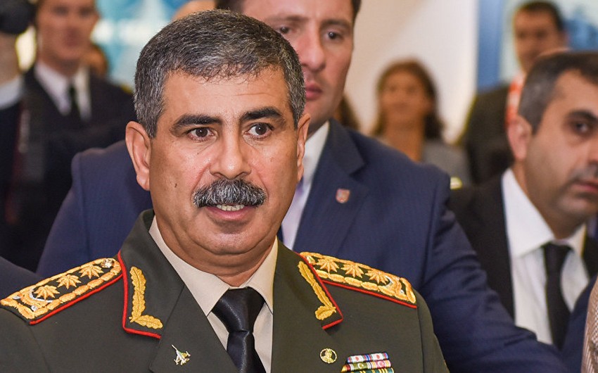 Azerbaijan defense minister leaves for Belarus