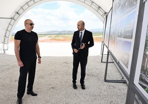 Ilham Aliyev lays foundation stone for Boyuk Marjanli village in Jabrayil district