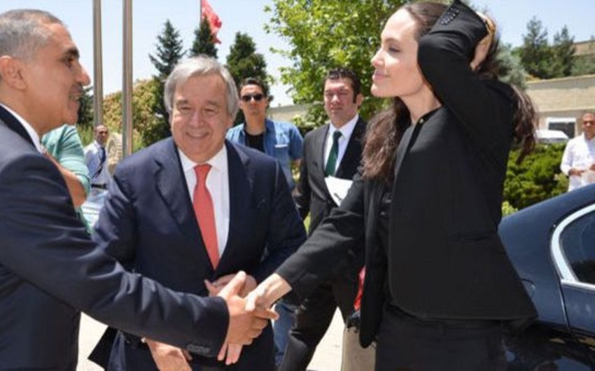 Angelina Jolie arrives in  Turkey