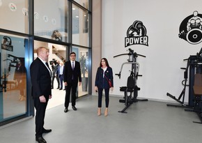 Ilham Aliyev and Mehriban Aliyeva attend inauguration of Neftchala Olympic Sports Complex
