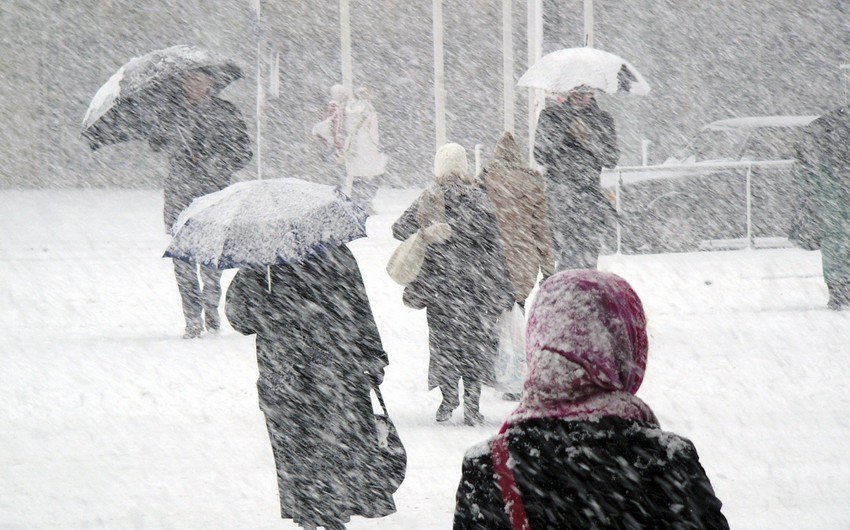 Forecasts Bureau: Snowstorm rages in Baku