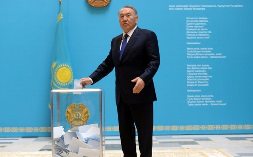 Exitpol: seçicilərin 97,5 faizi Nursultan Nazarbayevə səs verib