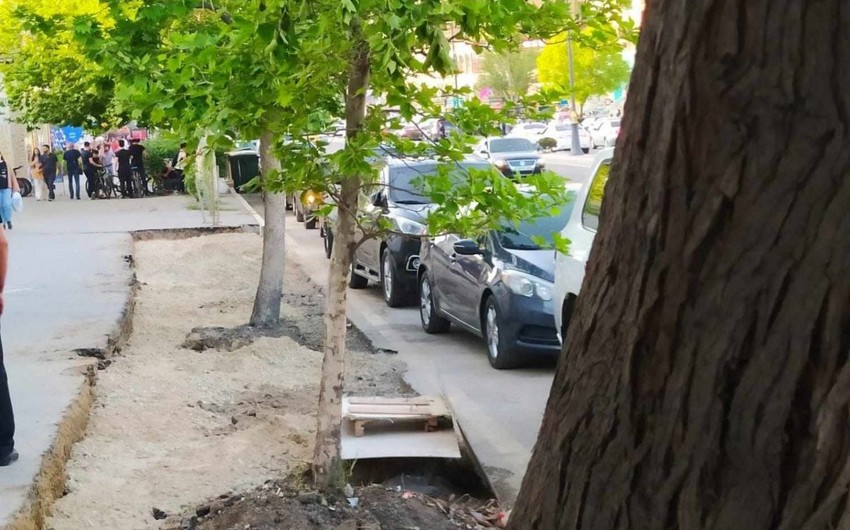 Yasamalda parklama yeri kimi istifadə edilən səki piyadaların istifadəsinə qaytarılıb – FOTO - VİDEO