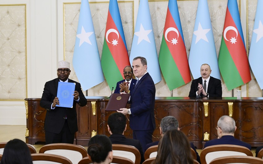 Ceremony held to exchange documents signed between Azerbaijan and Somalia