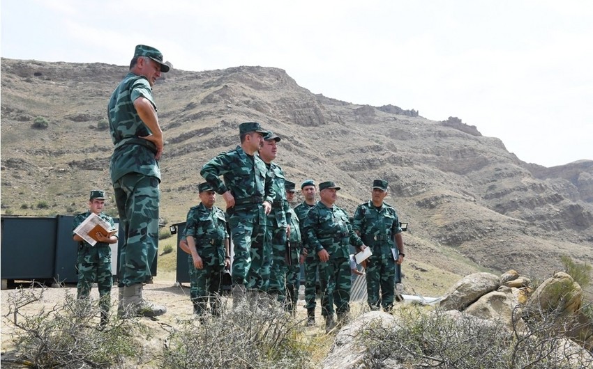Elchin Guliyev checks combat activity of units in Gazakh and Agstafa