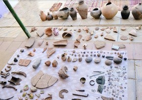 Archeological examples of tangible cultural heritage presented to museum