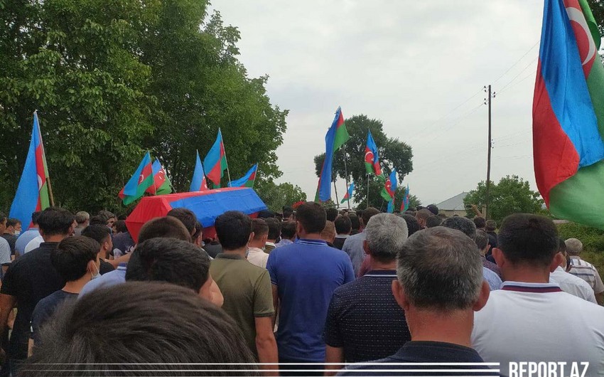 В Агстафе прощаются с шехидом Азербайджанской армии 