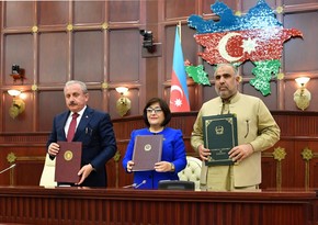 Azərbaycan, Türkiyə və Pakistan parlamentlərinin sədrləri Bakı Bəyannaməsini imzalayıb