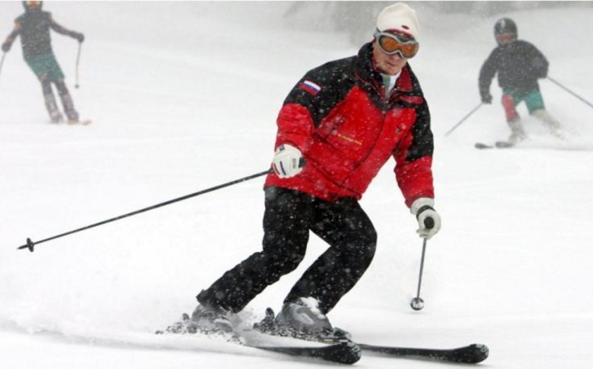 Путин и Назарбаев покатались на лыжах накануне переговоров