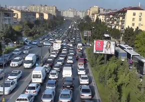 На дорогах Баку пробки