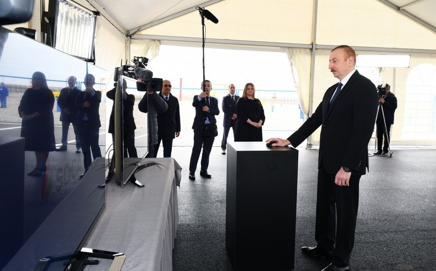 Ильхам Алиев принял участие в открытии магистрального газопровода - ОБНОВЛЕНО