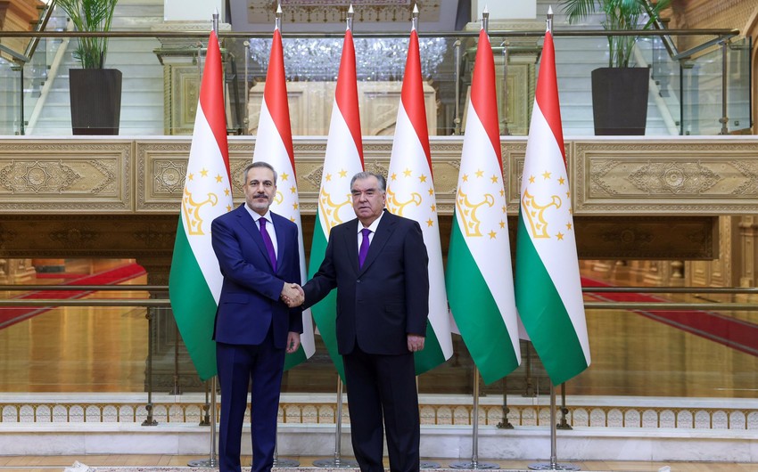 Tacikistan Prezidenti Türkiyənin xarici işlər nazirini qəbul edib - YENİLƏNİB