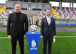 UEFA-nın saytı İlham Əliyevin Şamaxı şəhər stadionunun açılışında iştirakından yazıb