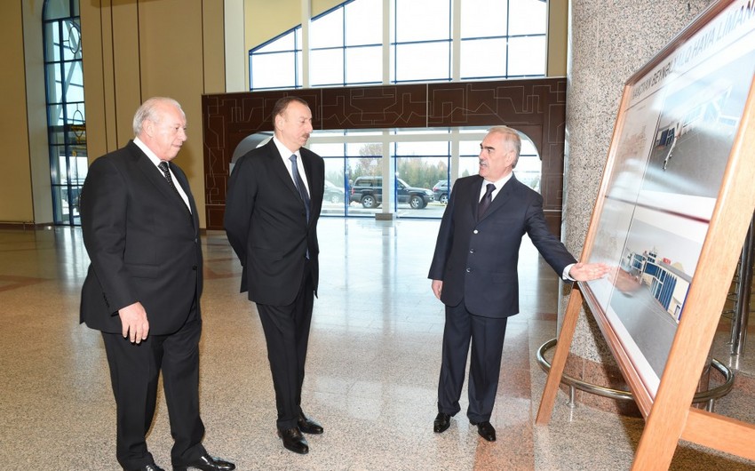 Президент Ильхам Алиев ознакомился с состоянием Восточного терминала Нахчыванского международного аэропорта после реконструкции