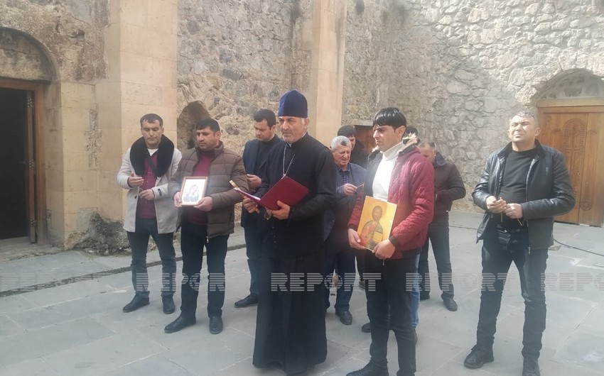 Албано-удинские священники помолились о жертвах геноцида в Ходжалы в монастыре Худавенг