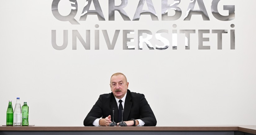 President Ilham Aliyev attends inauguration of renovated Karabakh University