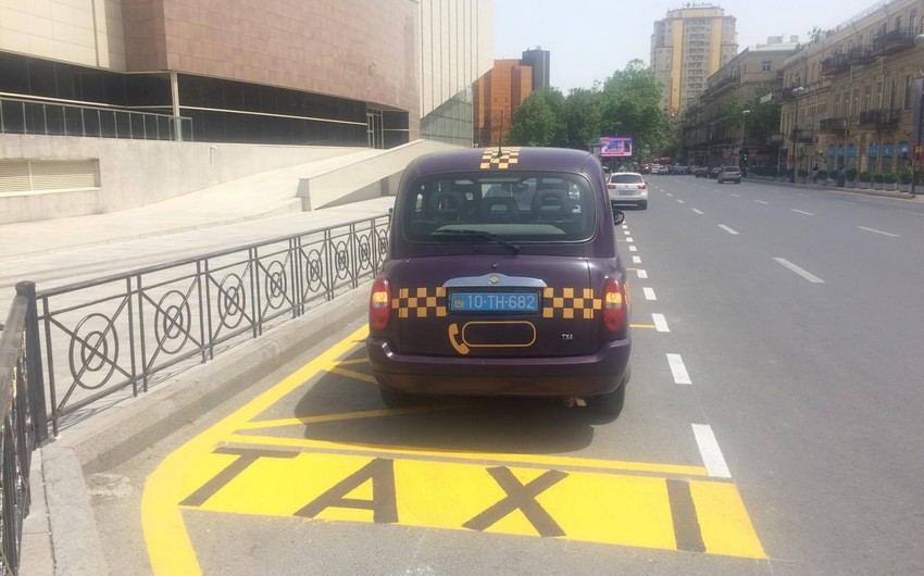 Taxi stops will be marked with lines