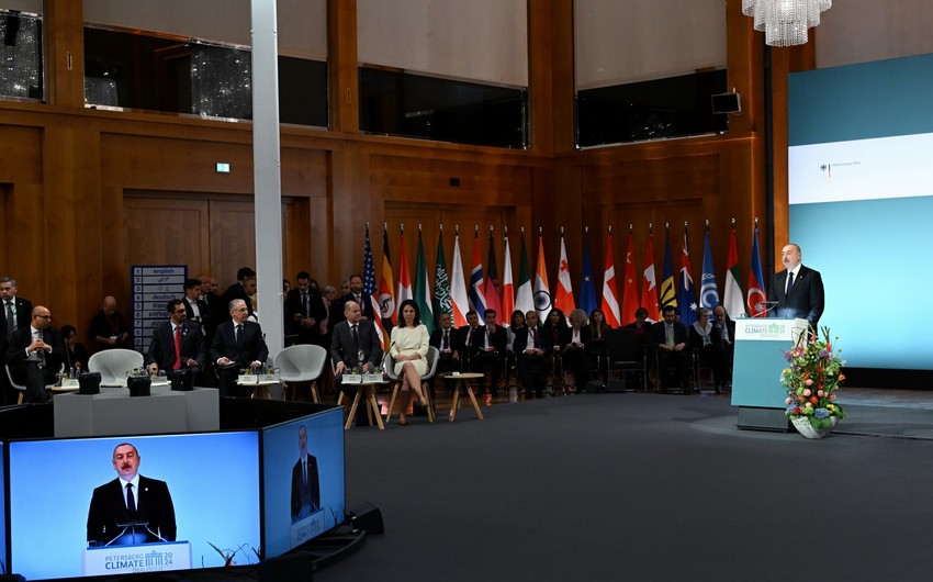 President Ilham Aliyev participates in the High Level Segment of the 15th Petersberg Climate Dialogue