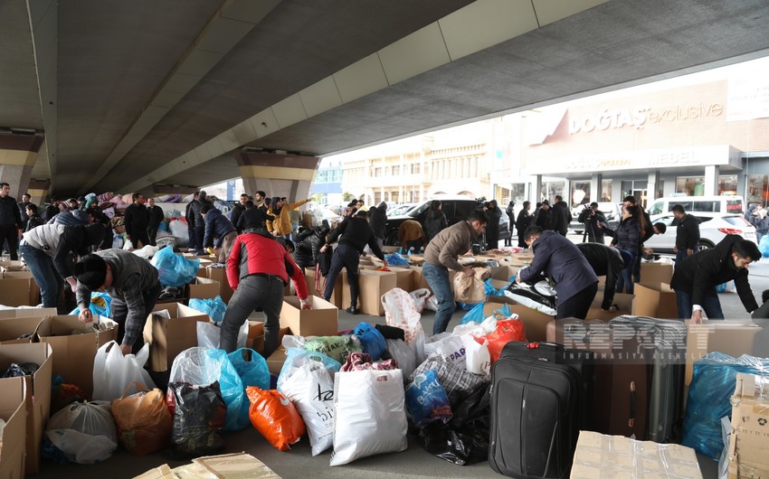 В Баку собирают помощь пострадавшим от землетрясения в Турции - ВИДЕО