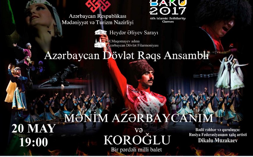 Heydər Əliyev Sarayında “Mənim Azərbaycanım” konserti və Koroğlu baleti nümayiş olunacaq