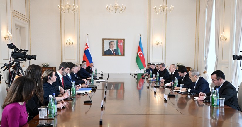 Началась встреча президента Азербайджана с премьер-министром Словакии в расширенном составе