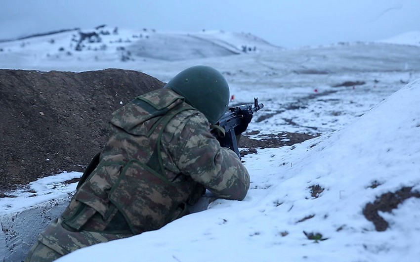 Подразделения Азербайджанской армии выполняют боевые стрельбы