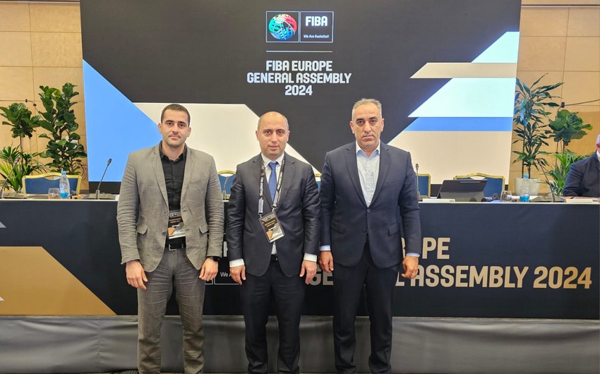 Azerbaijan Basketball Federation officials participate in assembly of FIBA