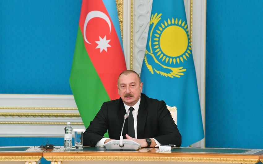 Ильхам Алиев: Мы всегда чувствовали доброе отношение народа Казахстана к нашей стране