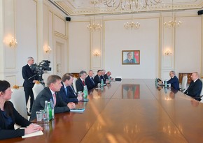 President Ilham Aliyev receives delegation led by Managing Director of the German Eastern Business Association