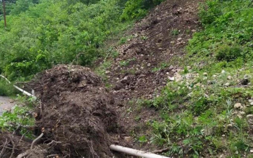 В Губе произошел оползень