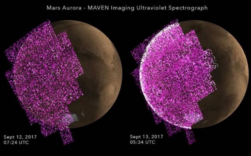 NASA показало фото свечения Марса - ФОТО
