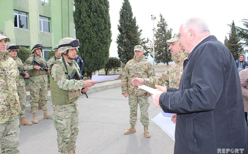 Gürcüstan ordusunun azərbaycanlı hərbçiləri sertifikatlarla təltif olunublar - FOTO