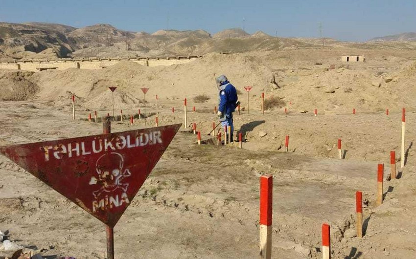 Ötən ay azad olunan ərazilərdə aşkarlanan minaların sayı açıqlanıb