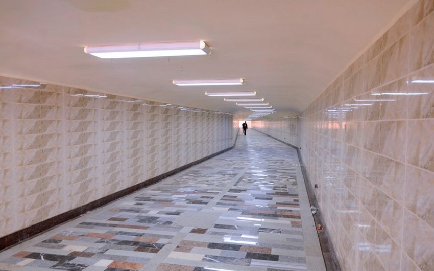 Metronun Dərnəgül deposunda yeraltı piyada keçidi açılıb