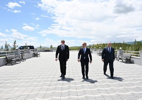 Ильхам Алиев принял участие в открытии комплекса водохранилищ Кенделанчай в Физули 