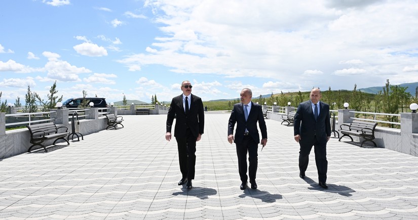 Ильхам Алиев принял участие в открытии комплекса водохранилищ Кенделанчай в Физули 