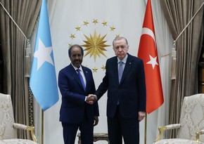 Ərdoğan Somalidən olan həmkarı ilə görüşündə məsələləri müzakirə edib