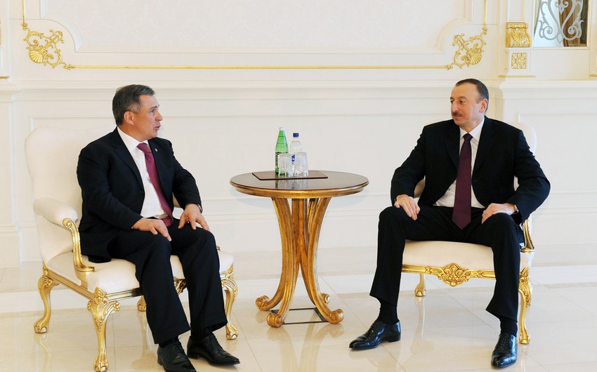 Президент Татарстана поздравил Ильхама Алиева