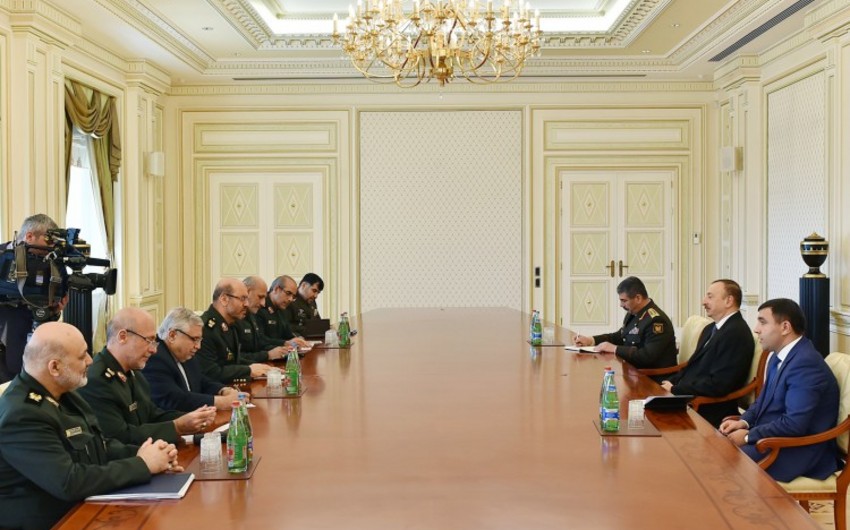 Azerbaijani President receives Iranian Defense Minister