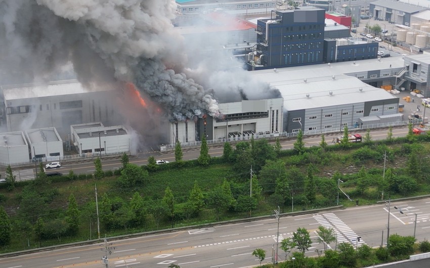 При пожаре на заводе в Южной Корее погиб по меньшей мере один человек, еще шестеро пострадали