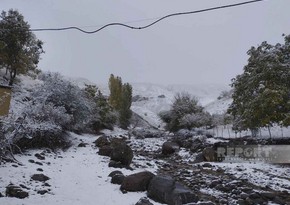 Naxçıvanın dağ kəndlərinə ilk qar yağıb