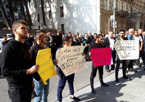 Georgian Azerbaijanis stage protest in Tbilisi - PHOTO