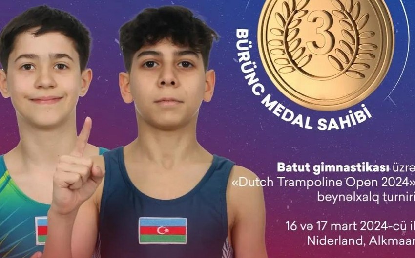 Azərbaycanın iki gimnastı Niderlandda qızıl medal qazanıb