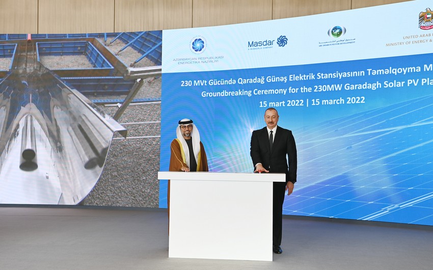 Ilham Aliyev inaugurates Garadagh Solar Power Plant 