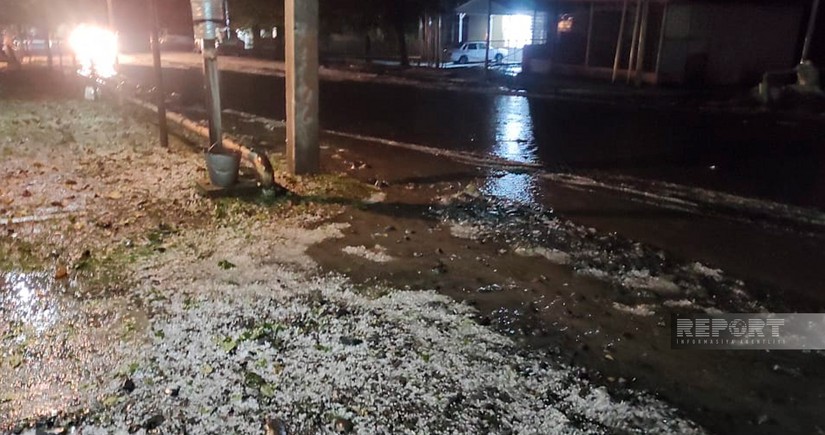 Oğuza güclü dolu düşüb, əkin sahələrinə ciddi ziyan dəyib