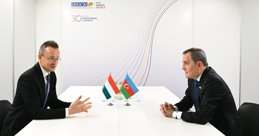 Jeyhun Bayramov meets with his Hungarian colleague