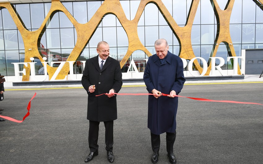 Президенты Азербайджана и Турции открыли Международный аэропорт Физули