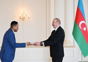 President Ilham Aliyev receives credentials of incoming ambassador of Democratic Republic of Congo to Azerbaijan